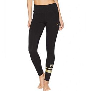 NWT - PUMA Women’s Training Fit Eversculpt Jogger Leggings (Black/Metallic Gold)